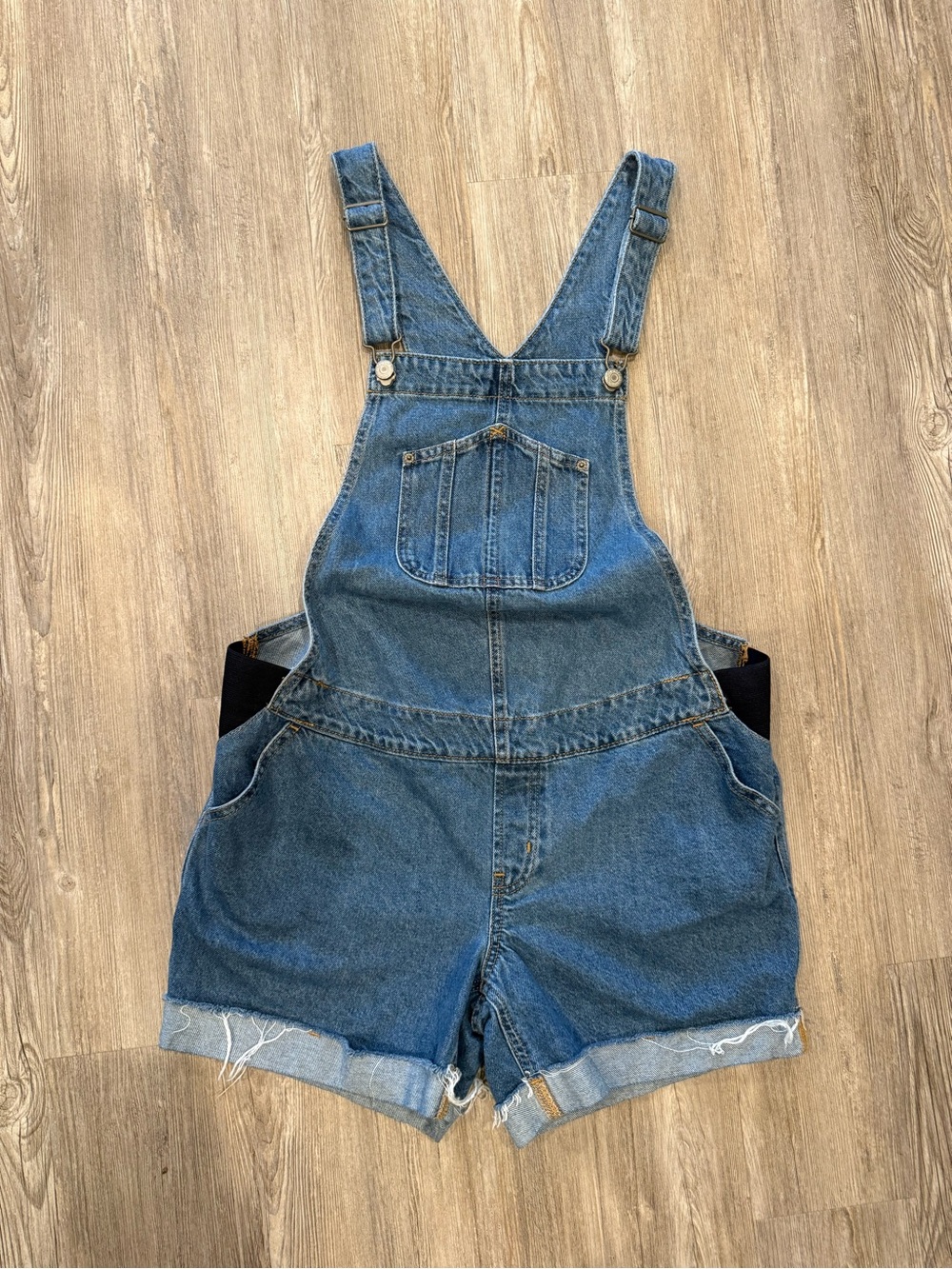 Old Navy Maternity Classic Blue Denim Short Overalls